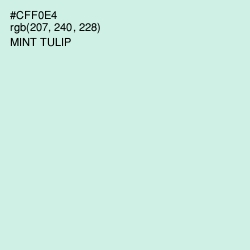 #CFF0E4 - Mint Tulip Color Image